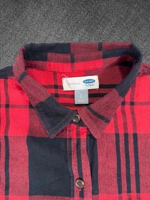 Classic Red & Black Plaid Button-Up Shirt thumbnail 4