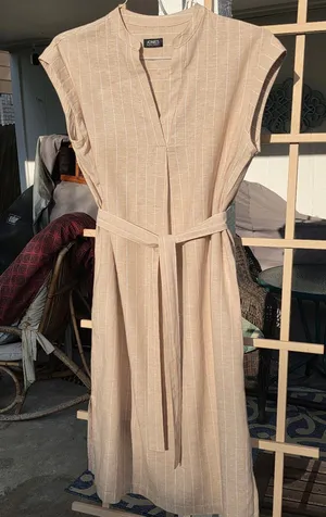Vintage Jones New York Linen Blend Slip Midi Dress Large thumbnail 1