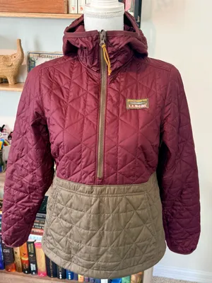 LL Bean Quilted Hooded Pullover Jacket thumbnail 1