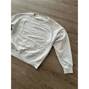 Calvin Klein Jeans Pullover Sweatshirt Womens XL Light Gray Crewneck Logo Fleece thumbnail 4