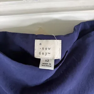 Navy Blue Bubble Hem Two Piece Set Cami Silky Top L and Mini Skirt 12 Party Chic thumbnail 12