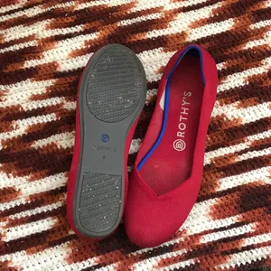 Rothy’s Red Round Toe Ballet Ballerina Flats Shoes Size 9 thumbnail 7