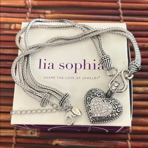 Lia Sophia Silver-Tone Filigree Heart Pendant Necklace 17”-20-25” thumbnail 8
