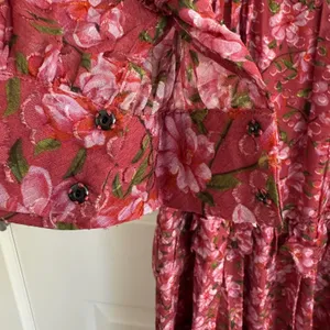Sachin & Babi Ronnie Long Sleeve VNeck Ruffle Printed Midi Dress Size 4 Pink NWT thumbnail 9