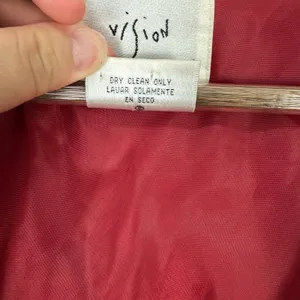 Vision‎ Apparel Dress 6 Red Silk Sequin Sheer Sleeve Midi Gown Y2K Vintage Glam thumbnail 3