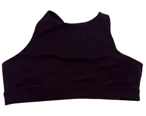Aerie Black High Neck Strappy Back Sports Bra Size Medium thumbnail 1