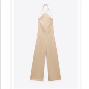 🐚‎ ZARA TAN BACK TIE JUMPSUIT! thumbnail 5