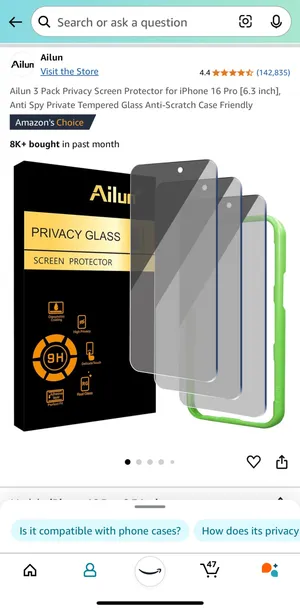 iPhone 16pro Case And Privacy Screen protectors Pink thumbnail 6