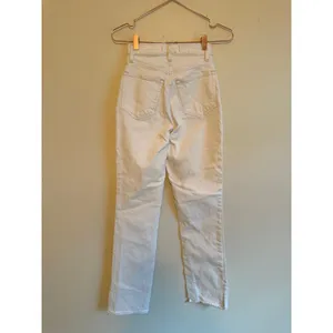 Abercrombie & Fitch Jeans Women 24 White 90s Straight Ultra High Rise Side‎ Slit thumbnail 7