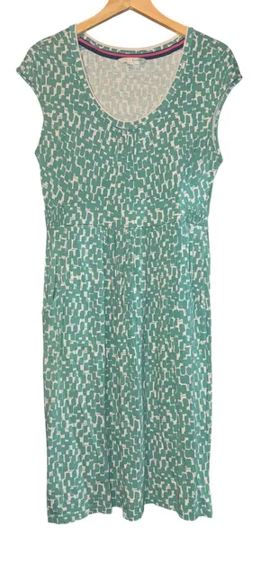 Boden Margot Scoop Neck Cap Sleeve Dress Women's Size 10 Long Geometric‎ Party thumbnail 1