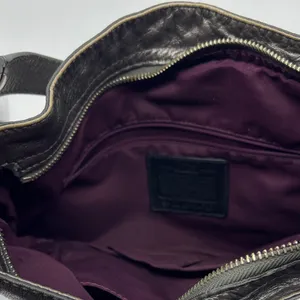 Coach Metallic Gray Leather Shoulder Bag thumbnail 5