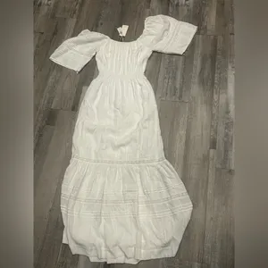 NWT Z SUPPLY White Poppy Midi Dress thumbnail 3