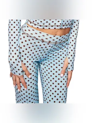 I AM GIA Polka Dot Track Pant Blue Medium NWT IN PACKAGE thumbnail 4