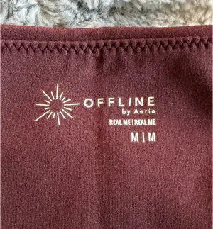 Offline by Aerie Real Me Crop Top - Burgundy M thumbnail 4
