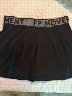 FP Movement by Free People Black Athletic Mini Skort with Logo Waistband thumbnail 2
