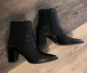 Black Heeled Booties Size 9.5 thumbnail 1