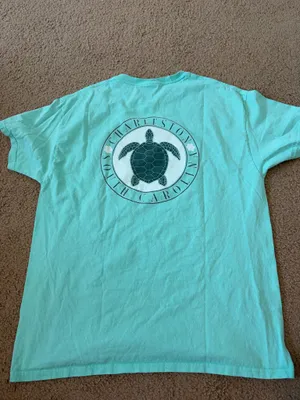 Charleston Beach Turtle Tee Blue Size L thumbnail 3