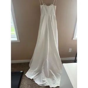 Lulus Lifetime of Love White Satin Strapless A-Line Gown Size 10 Classic Wedding thumbnail 7