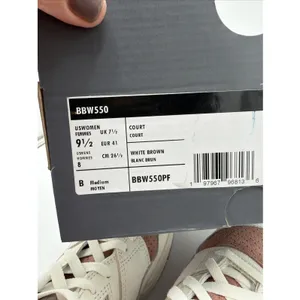 New Balance Women's 550 Shoes White/brown Size 9.5 NWB No lid thumbnail 6