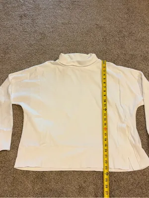 Haven Well Within Women's Cream Mock Neck Pullover Sweatshirt Size Large thumbnail 7