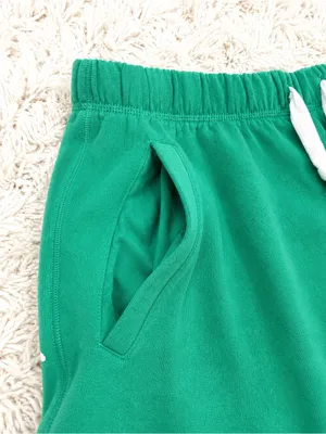 PINK Victoria's Secret Green Lounge Shorts with White Script thumbnail 3