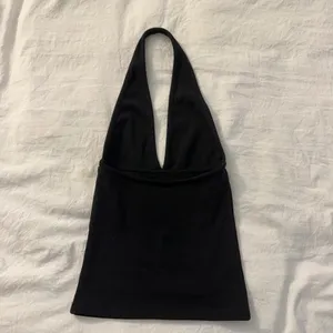 ZARA Ribbed Halter Top black thumbnail 3