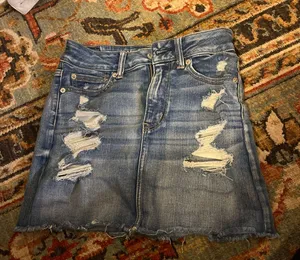 Aerie Jean Skirt thumbnail 1