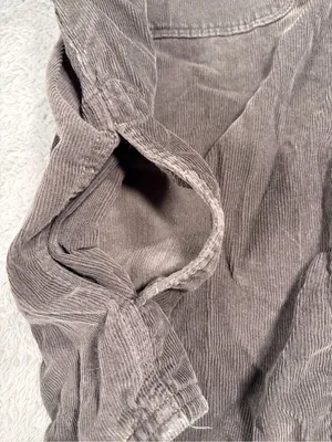 Aerie offline Corduroy Button-Up Shirt Jacket in Charcoal small thumbnail 8