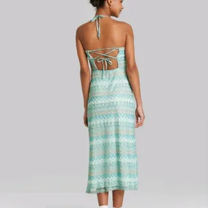 Crochet Slip Dress-Wild Fable-Aqua Blue XS thumbnail 2