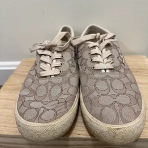 Coach Citysole Skate Beige Logo Lace Up‎ Sneakers 9 thumbnail 4