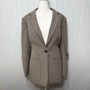 Calvin Klein Notch collar Women's‎ Checkered Blazer Size 6 thumbnail 5