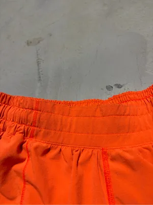 lululemon athletica Women's Neon Orange Athletic Shorts 4 thumbnail 4
