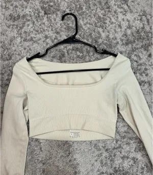 Crop top long sleeve Tan thumbnail 1