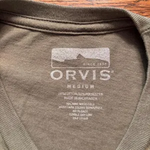 Orvis Tshirt Olive Green Dog Graphic Print Duck Hunting Women‎ s Size M thumbnail 5