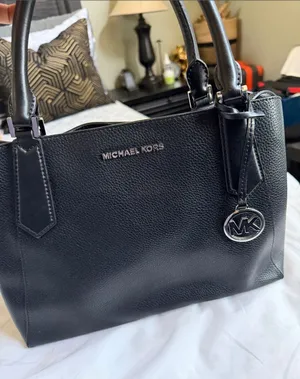 Michael Kors Black Pebbled Leather Tote thumbnail 1