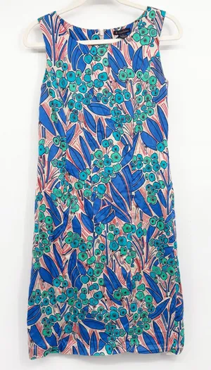 Brooks‎ Brothers Womens Cotton Floral Leaf Print Preppy Coastal Sheath Dress 6 thumbnail 1