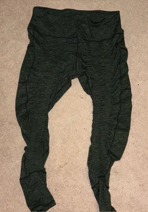 Sweetflexx Resistance Band Leggings Fat Burner Green Spacedye Size XL 14 Gym Fit thumbnail 1