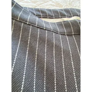 H&M Pinstriped Wide Leg Trousers Gray NWT Size Small thumbnail 8