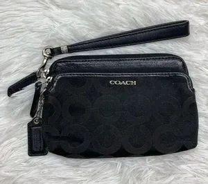 COACH y2k Black Wristlet with Card Slot thumbnail 1