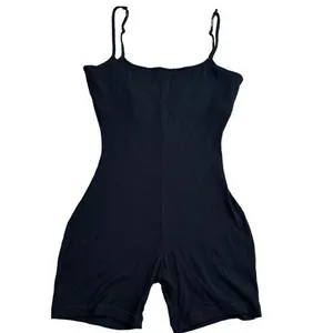 Skims Women's M Soft Lounge‎ Scoop Romper Black Ribbed Loungewear Minimalist thumbnail 5