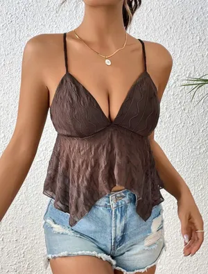 Brown Cami Top Shein thumbnail 3