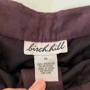 EUC Vintage Birch Hill‎ women’s dark purple faux suede casual pants size 10 thumbnail 7