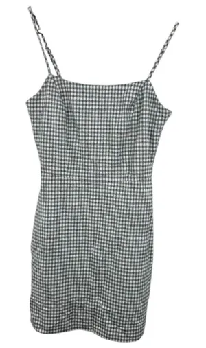 Wilfred Aritzia Size 2 Gingham Mini Dress Black White Checkered Spaghetti‎ Strap thumbnail 1