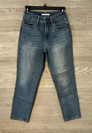 PacSun Mom Jeans Blue Wash Size 24‎ High Rise Cropped Denim Pants thumbnail 1