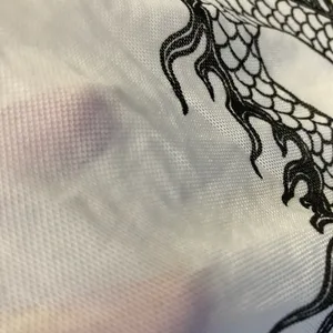 SheIn Mesh Dragon print top thumbnail 2