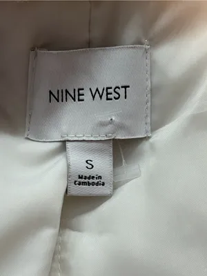 Nine West Cream Faux Fur Moto Jacket Size Small thumbnail 9