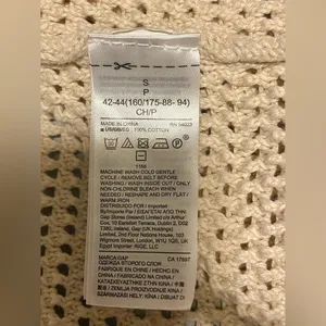 Gap Tan/Beige Oversized Long Sleeve Crochet Open Front Cardigan Sweater thumbnail 7
