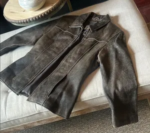 Pelle Studio Wilson’s Leather Thinsulate 3M 100% Brown Leather Acid Washed thumbnail 1