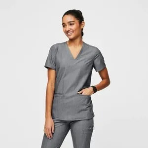 Figs Blue Casma‎ Short Sleeve V Neck Scrub Top thumbnail 2