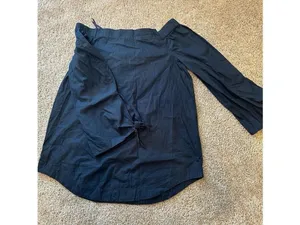 Free People Black Off Shoulder Blouse Extra Small thumbnail 2